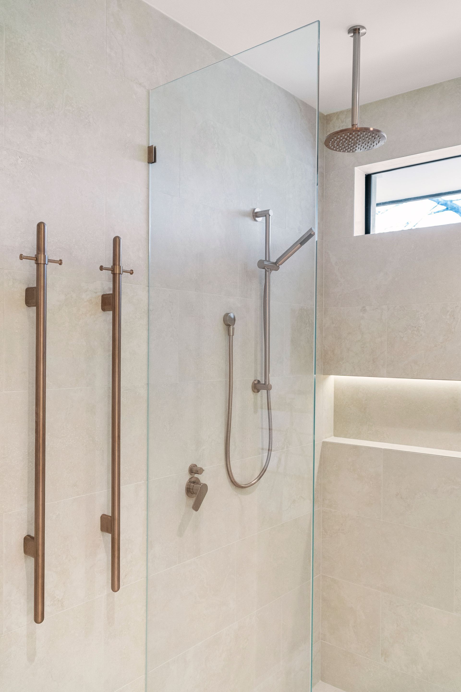 Modern Shower With Glass Door — ATH Projects in Yowie Bay, NSW
