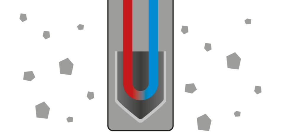 Der Verpressvorgang wird so lange durchgeführt, bis die Suspension unverdünnt oben austritt. 