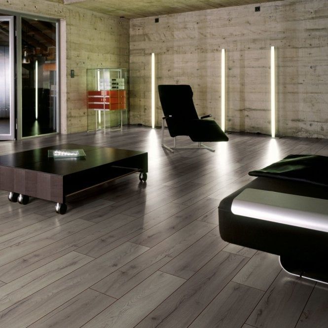 Century Oak Grey Laminate Flooring in a living room