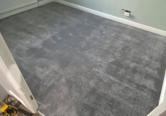 New fitted grey bedroom carpet in Nottingham