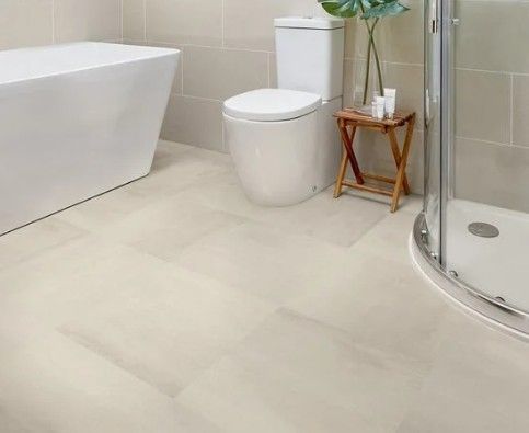 Polyflor Calonia luxury vinyl tiles in Nottingham bathroom