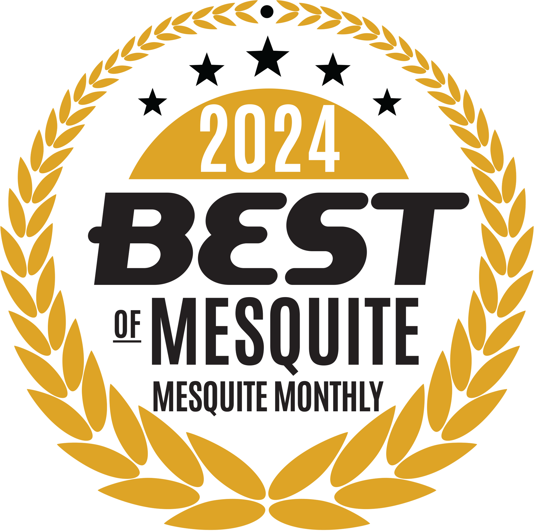 The logo for the best of mesquite monthly in 2024