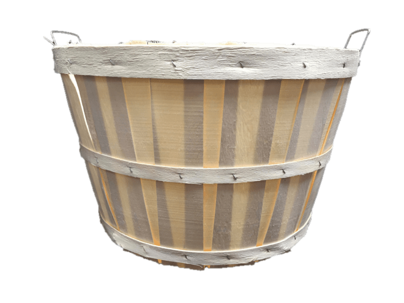 wooden bushel for produce