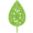 A green leaf with a circuit board design on it.