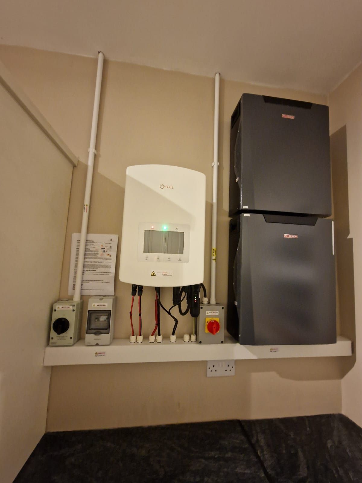 A room with a lot of electrical equipment on the wall