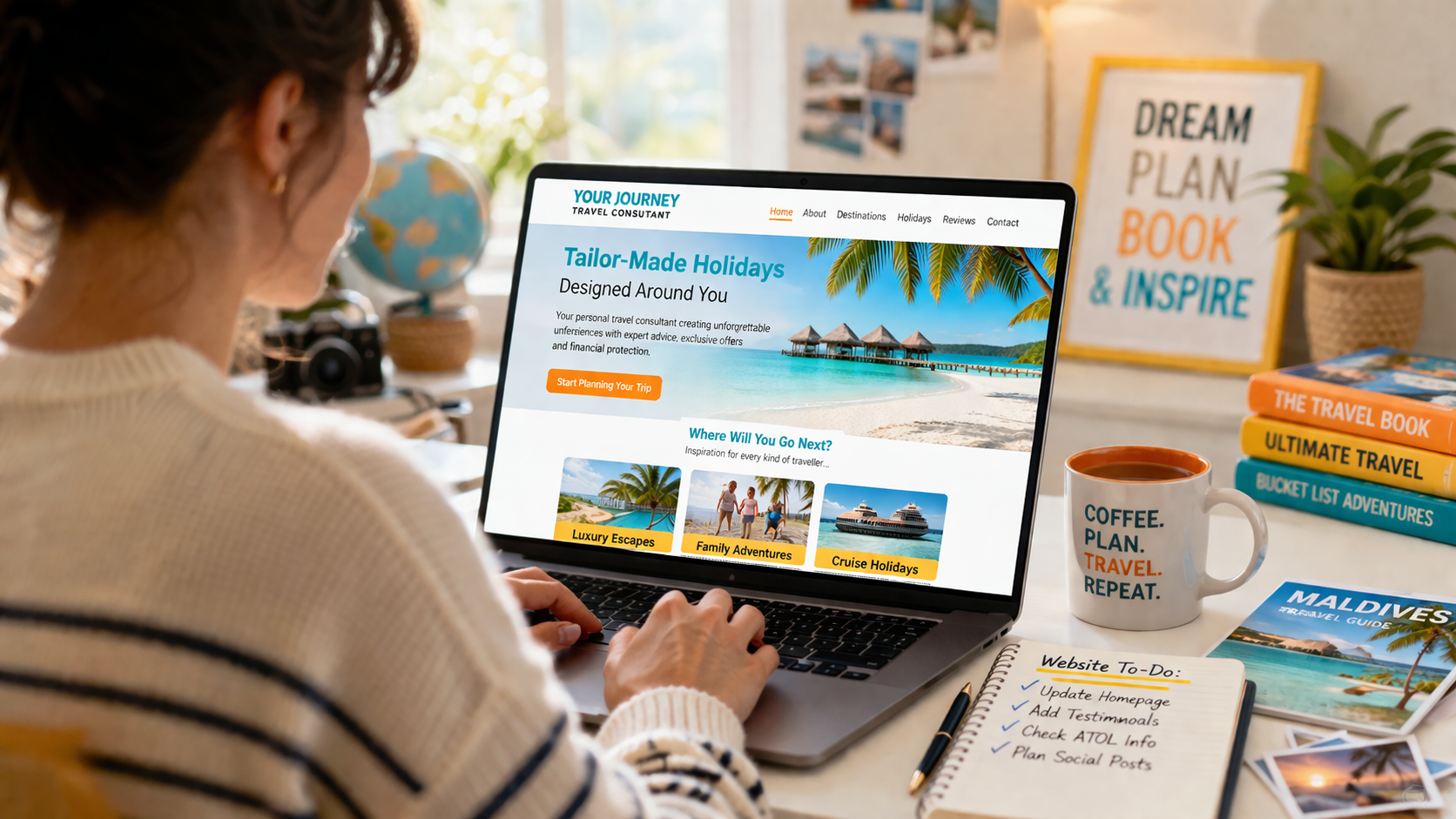 Travel Website Homepage Tips for Travel Homeworkers