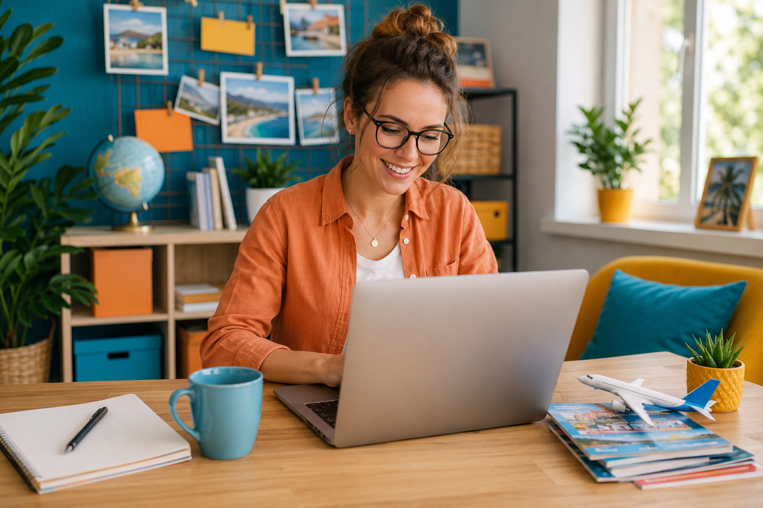 Independent travel consultant creating school holiday social media posts