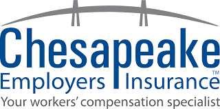 Logo of Chesapeake Employers Insurance. Contains a bridge graphic over text.
