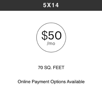 A sign that says $ 50 / mo on it