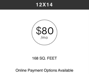 A price of $ 80 / mo for 140 sq feet