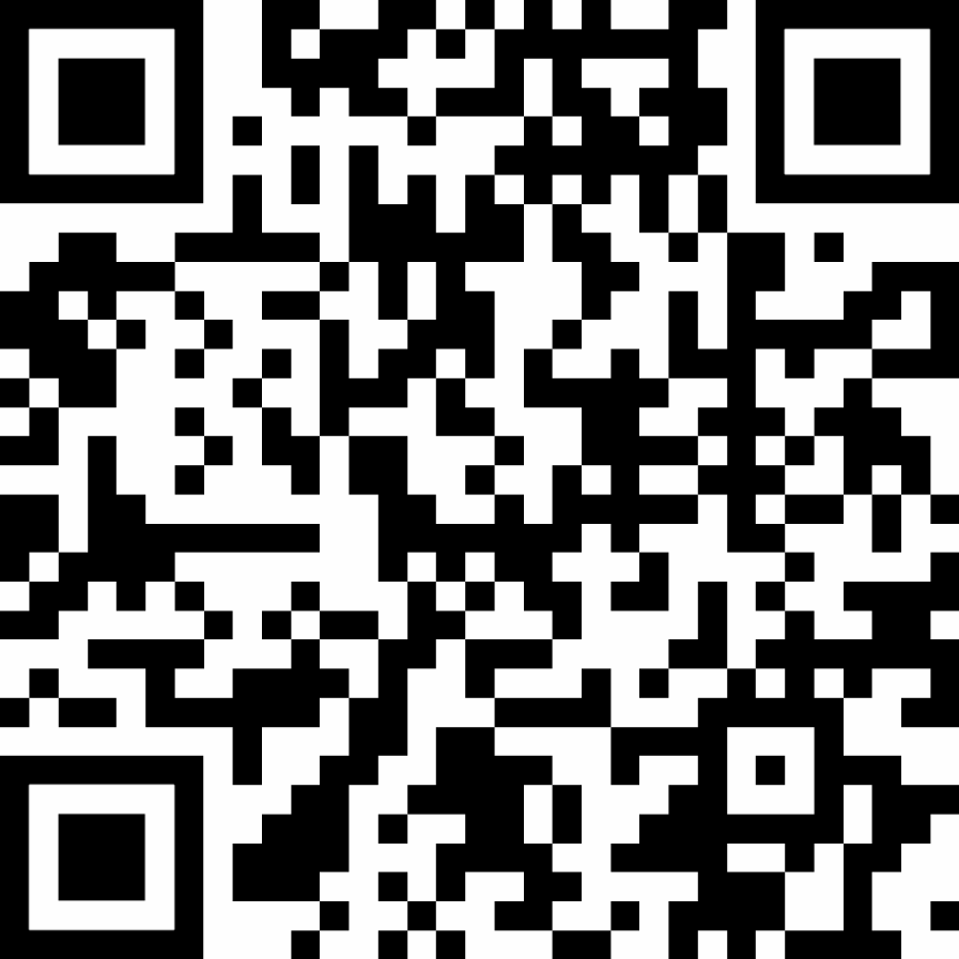 A black and white qr code on a white background.