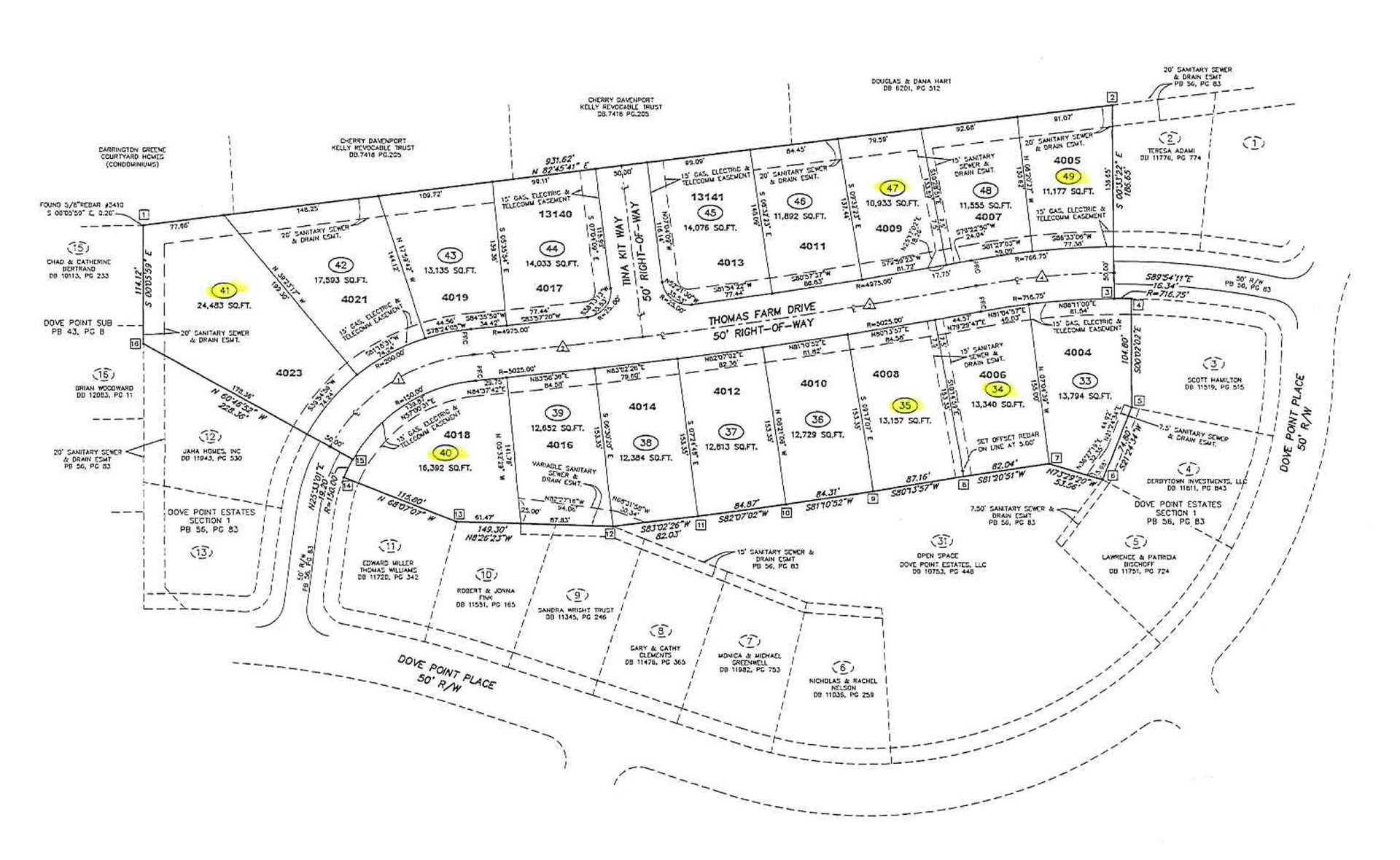 A black and white drawing of a residential area