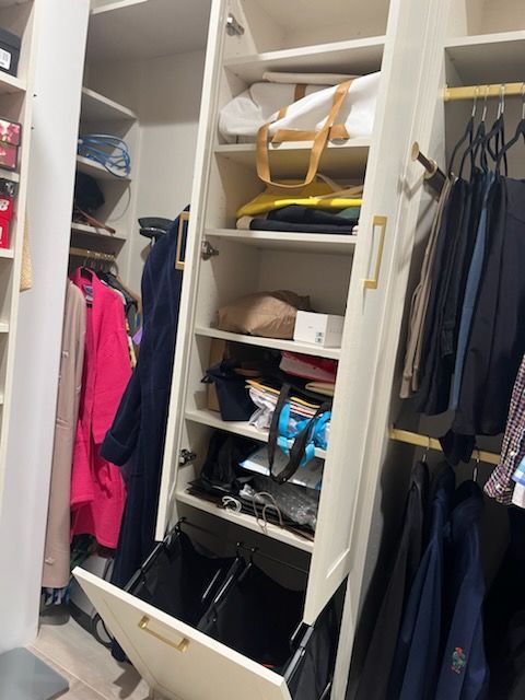 Cabinet with Clothes– Palm Desert, CA – Closets La Quinta & Cabinetry