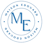 Un logo bleu et blanc pour la maison edouard