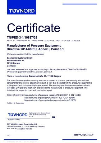 Zertifikat in Deutsch