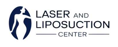 Logo for Laser and Liposuction Center with a silhouette and doctor names.
