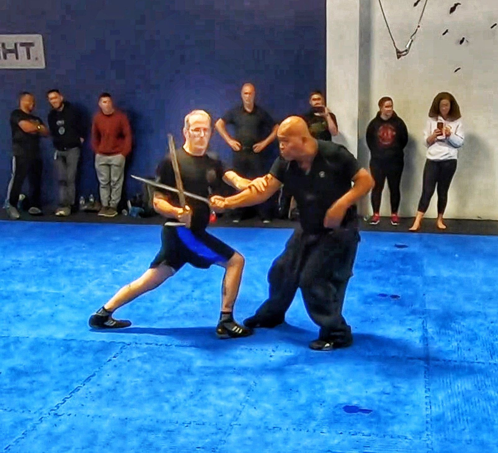 Instructor Robert Grossman training with Grandmaster Bobby Taboada