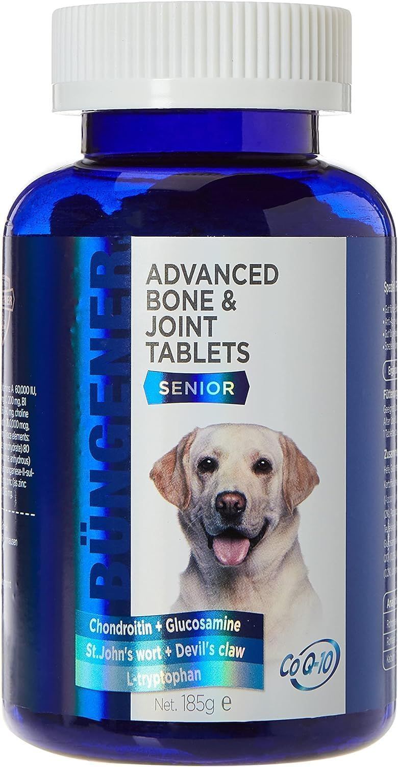 Comprimidos Bungener Advanced para huesos y articulaciones para perros mayores (185 g)