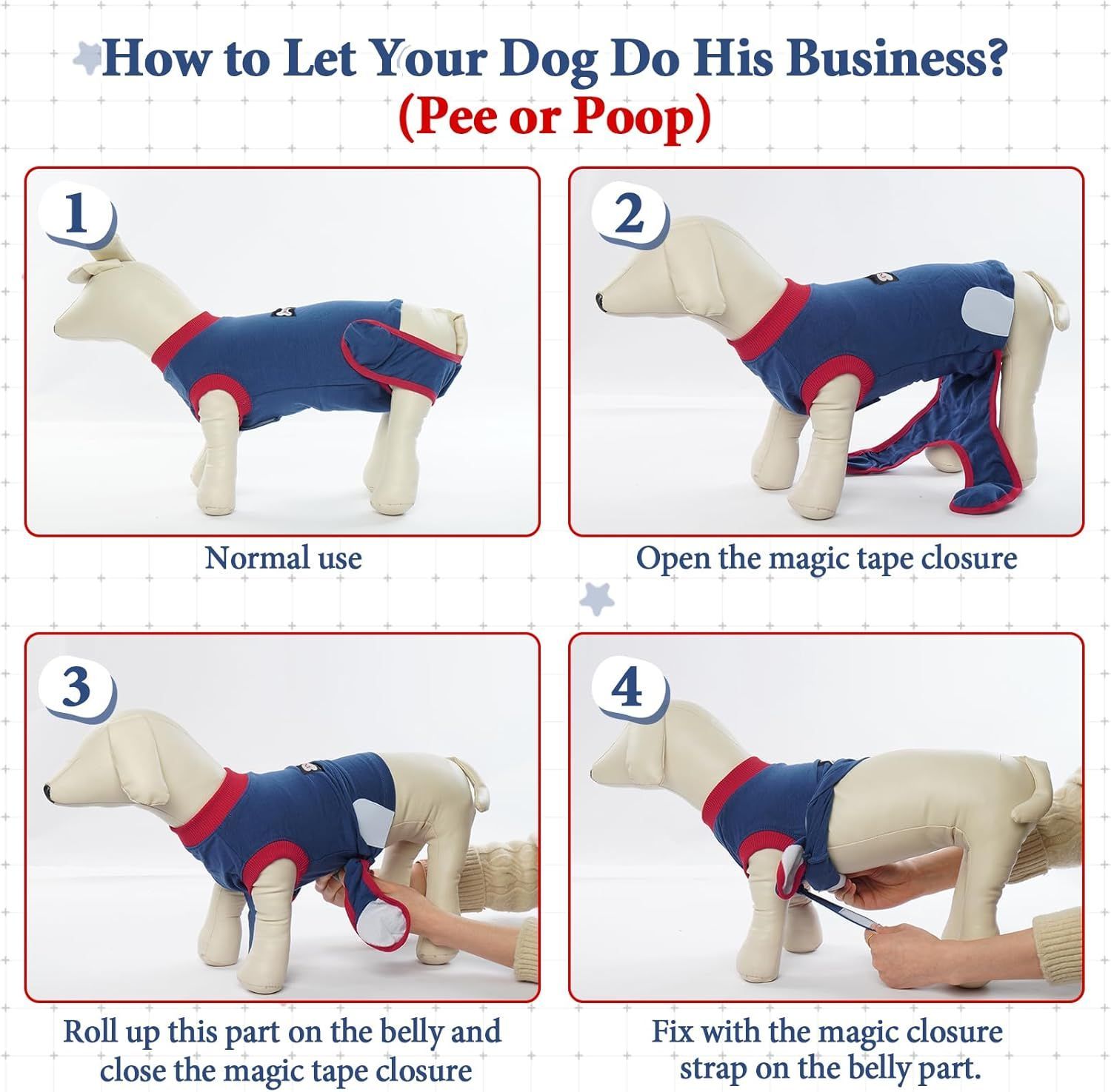 Traje de Postoperatorio para perro Macho
