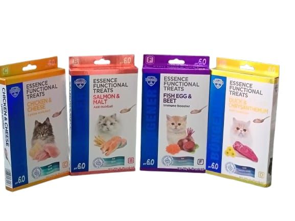 GOLOSINAS PARA GATOS BUNGENER SABOR A PATO Y CRISANTEMO ANTI-LÁGRIMAS 12G*8 PIEZAS