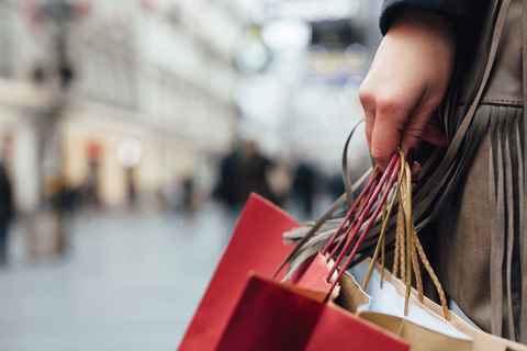 girl with shopping bags