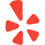 Red Yelp logo icon with five white star-shaped marks on a red rounded square background