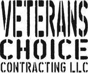 Black and white stencil logo: "Veterans Choice Contracting LLC" in bold, sans-serif font.