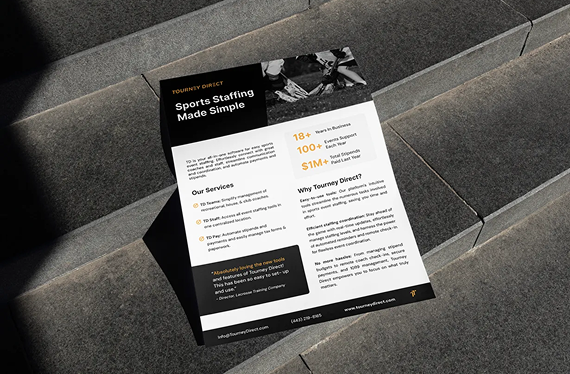 A business flyer for 