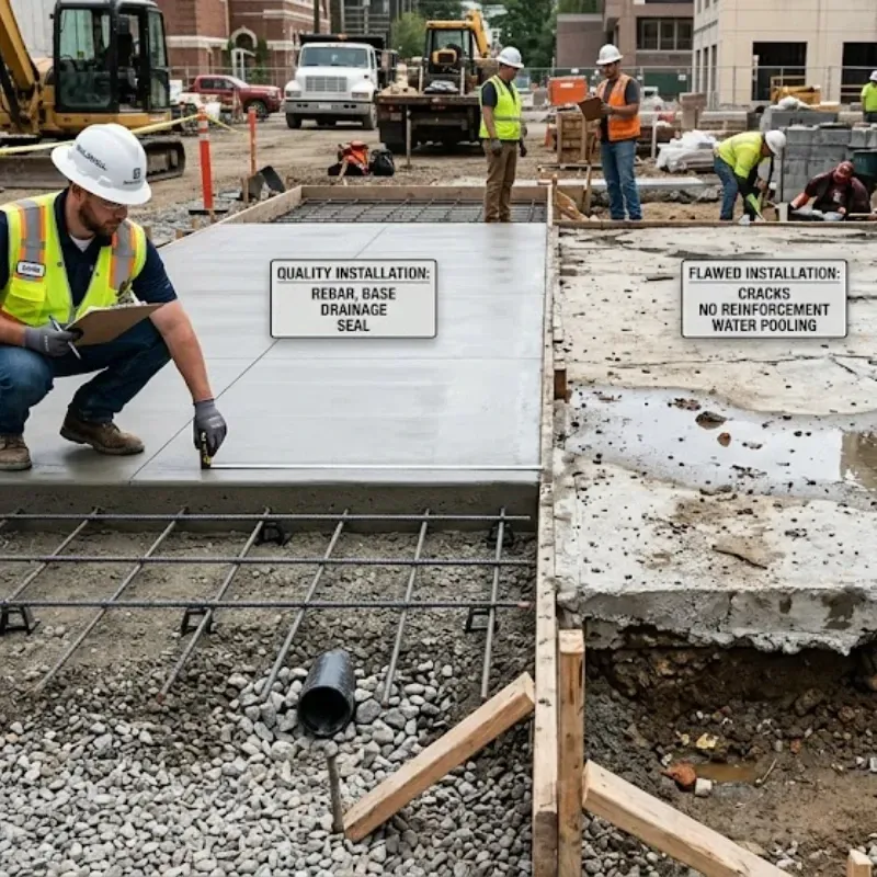 Concrete driveway base preparation and reinforcement in Lafayette LA for long-lasting durability