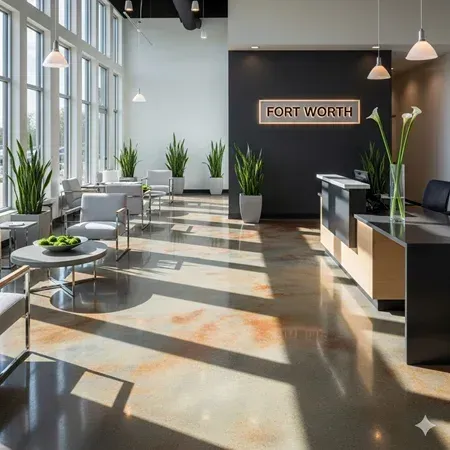 Fort Worth commercial concrete stained floors