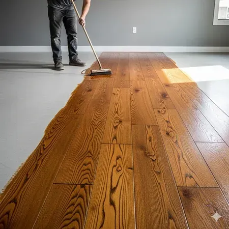 Fort Worth concrete floor stained wood