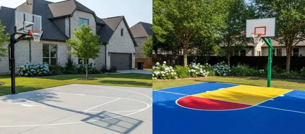 Fort Worth concrete modular tile courts