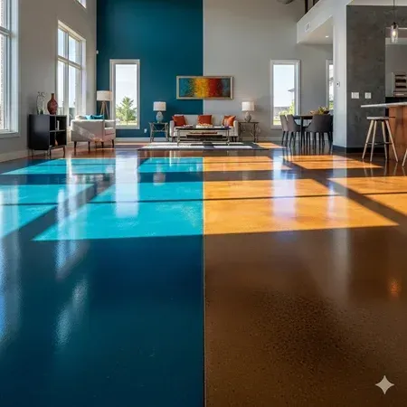 Fort Worth concrete painted vs stained