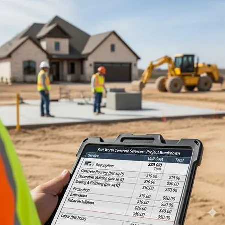 Fort Worth concrete service pricing breakdown