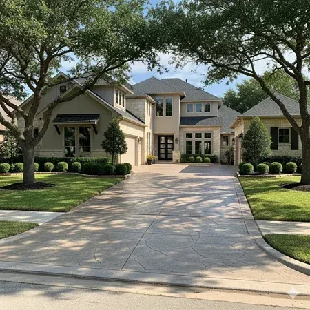 Fort Worth stylish concrete driveway options