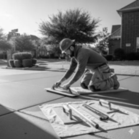 pouring concrete on driveway