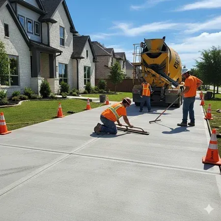 New concrete driveway Fort Worth TX