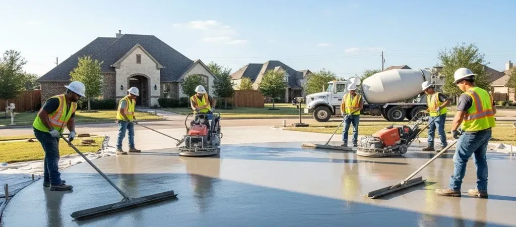Professional concrete flatwork contractors Fort Worth
