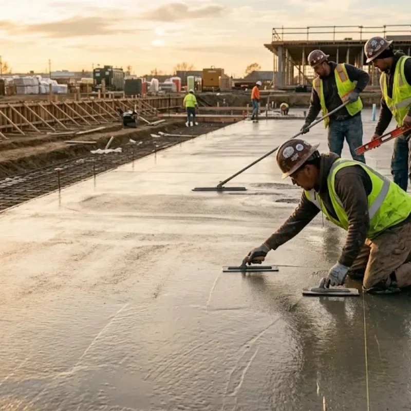Professional concrete flatwork installation in Fort Worth with proper curing for long-lasting durability