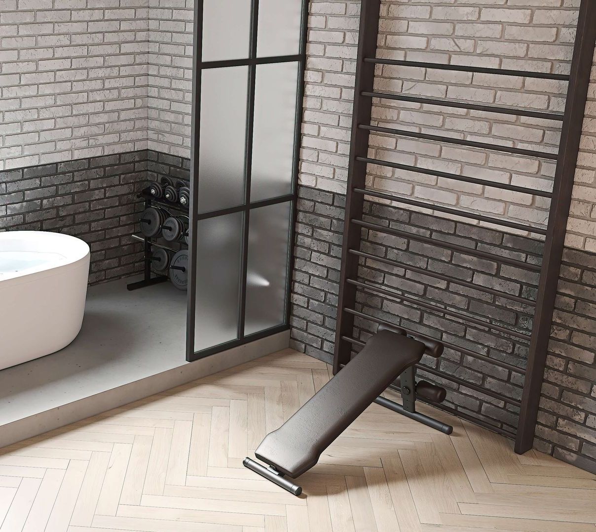 Baignoire balnéo ilot avec un interieur ergonomique idéale pour les sportifs