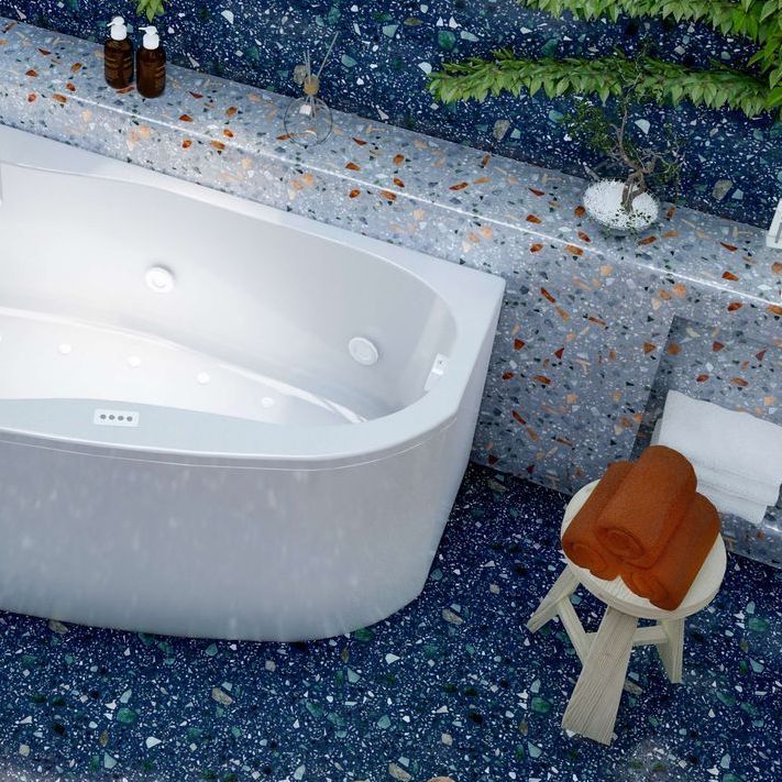 Baignoire balnéo polyvalente 160x80 : spacieuse, espace douche + balnéo, asymétrique, dispo en version droite ou gauche.