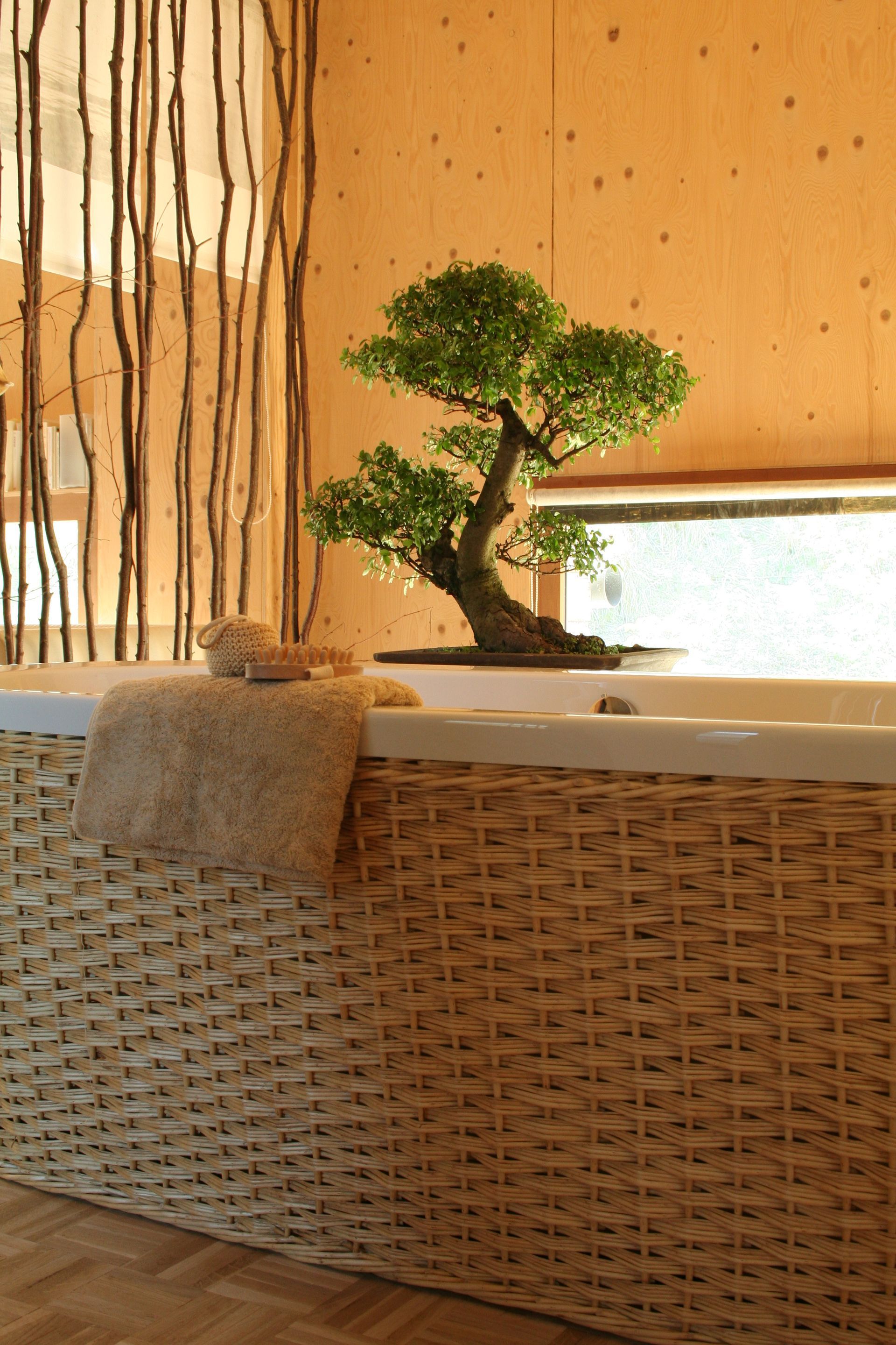 Ambiance baignoire en osier gamme Camargue