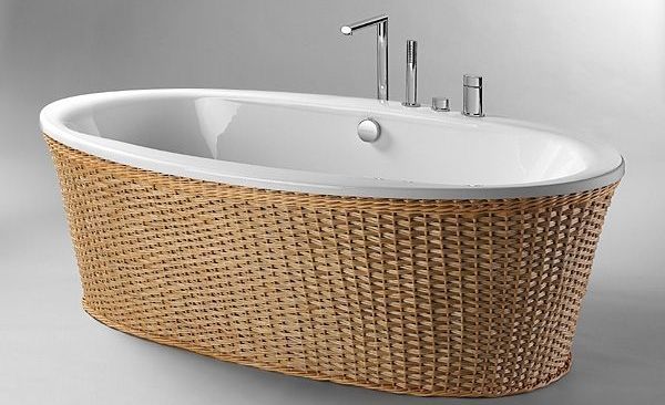 Baignoire Louise avec contour osier