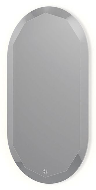 Miroir salle de bain oval rétroéclairé bords biseautés