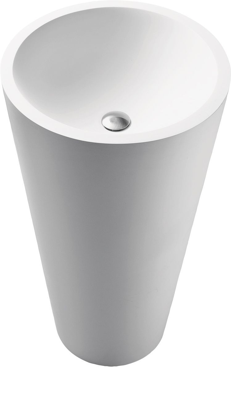 Lavabo Totem en résine forme ronde Rondo