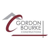 Logo for Gordon Bourke Constructions with a stylised red "C", roof icon, and company name in grey.