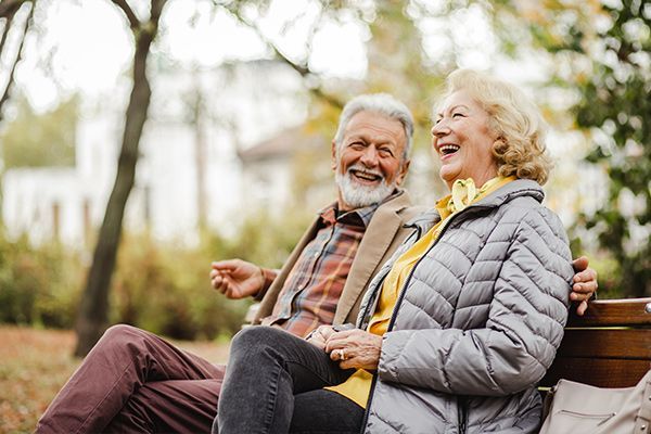Senior Couple In The Park — Altoona, IA — Luke Peterson Insurance