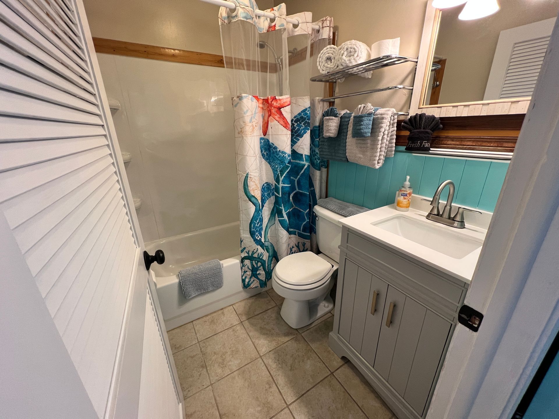 Interior photo of #8 Double Guest Room – The Bahamian Suite