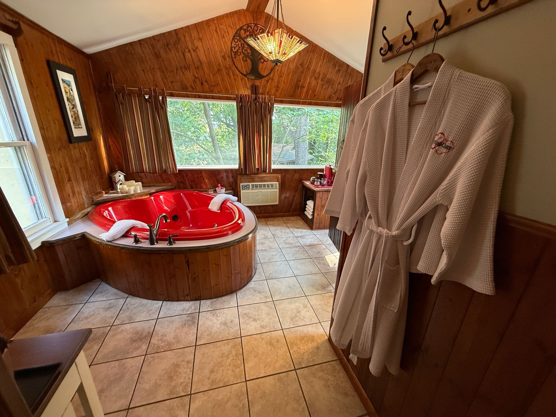 Jacuzzi room of #4 The Log Cabin Cottage