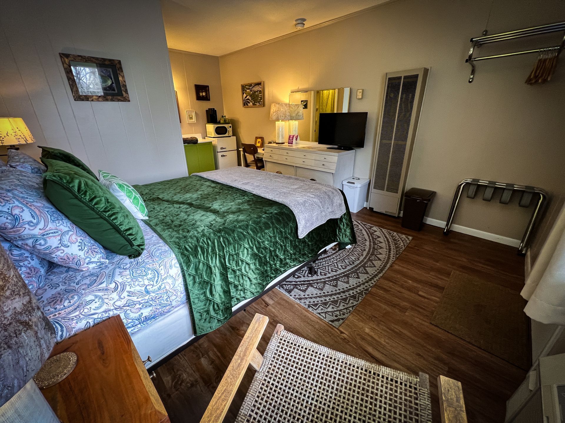 Interior of #10 Single Guest Room – The Jungle Room